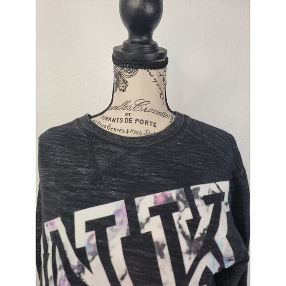 Victorias Secret Pink Sweater Womens Medium Multicolor Spellout Y2K 90's - Picture 3 of 8